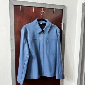 Ted Baker London Sky Blue Leather Jacket